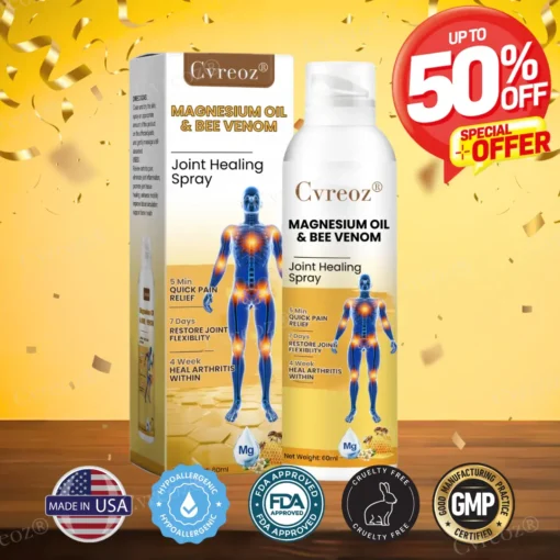 Cvreoz® Magnesium Oil & Bee Venom Joint Healing Spray