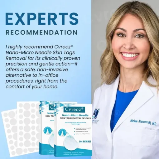 Cvreoz® Nano-Micro Needle Skin Tags Removal Patches