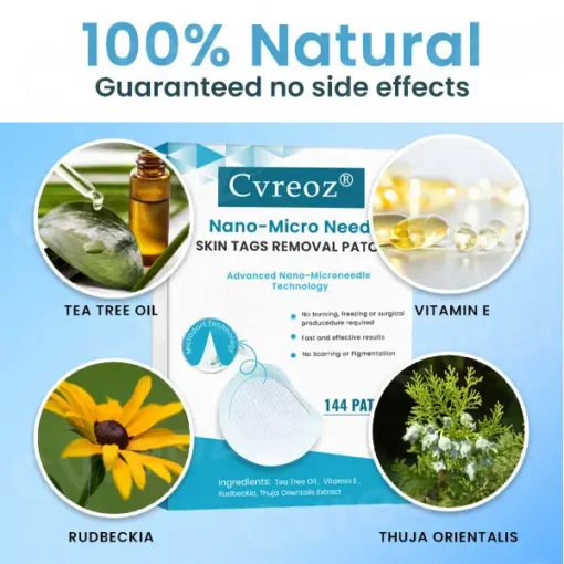 Cvreoz® Nano-Micro Needle Skin Tags Removal Patches