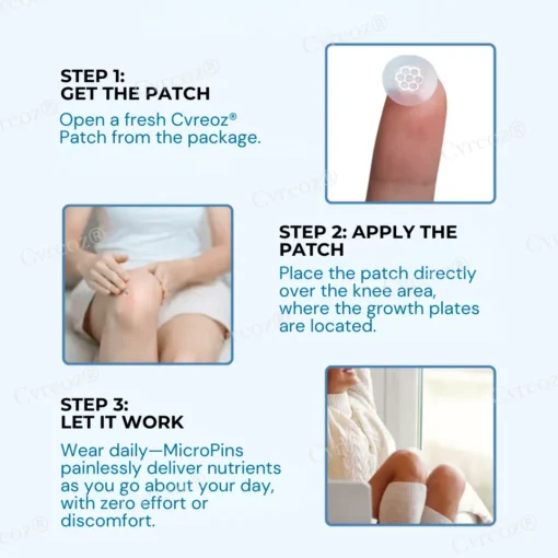 Cvreoz® HeightBoost MicroPin Growth & Stretch Patch