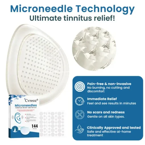 Cvreoz® Microneedles Tinnitus Relief Ear Patch