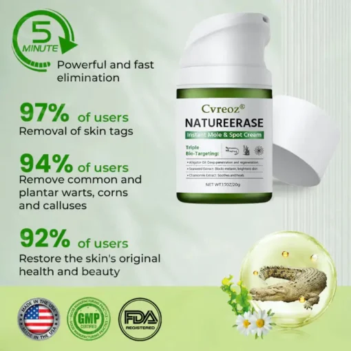 Cvreoz® NatureErase Instant Mole & Spot Cream