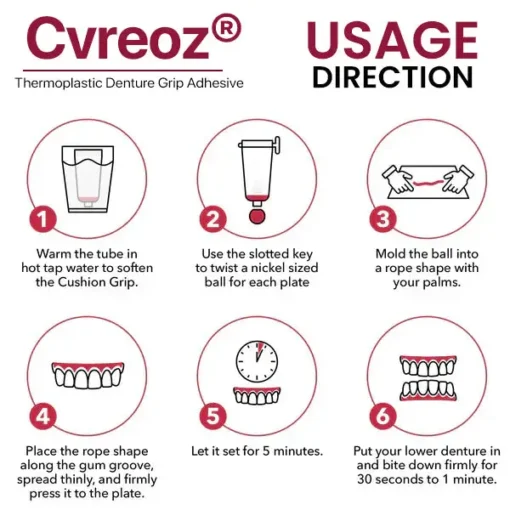 Cvreoz® Thermoplastic Denture Adhesive