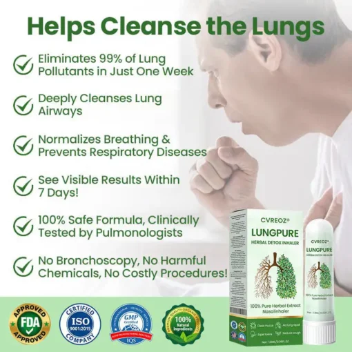 CVREOZ® LungPure Herbal Detox Inhaler