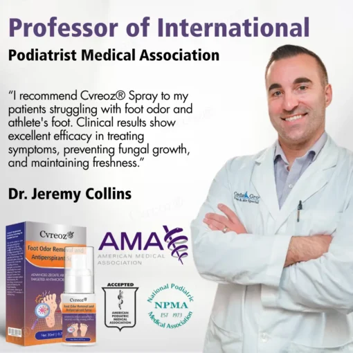 Cvreoz® Foot Odor Removal and Antiperspirant Spray