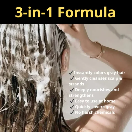 Cvreoz® 3-in-1 Black Hair Dye Shampoo