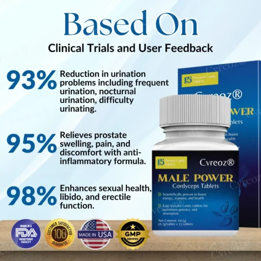 Cvreoz® Male Power Cordyceps Tablets