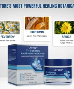 `Cvreoz® Tri-Synergy Rapid Relief Foot Cream