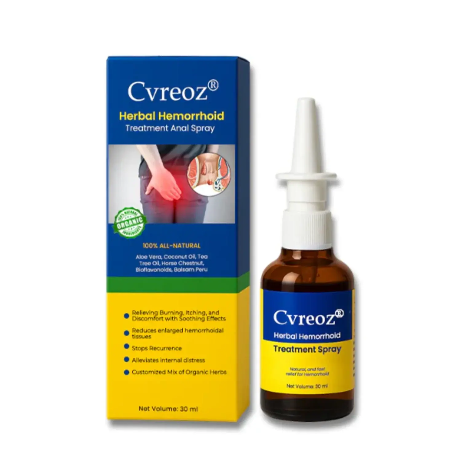 Cveroz® Herbal Hemorrhoid Spray